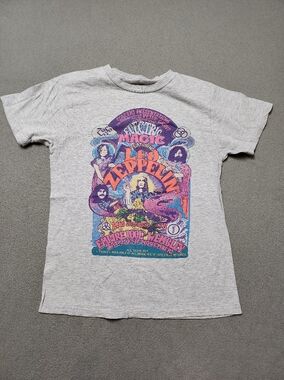 LED ZEPPELIN Colourful Electric Magic Black Vintage Rock Band Tee T-Shirt Sz S